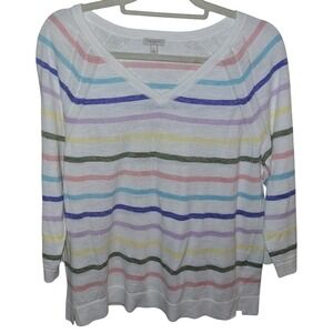 Talbots Size Large Lightweight Sweater Airy Beach Night Feminine Coquette Spring